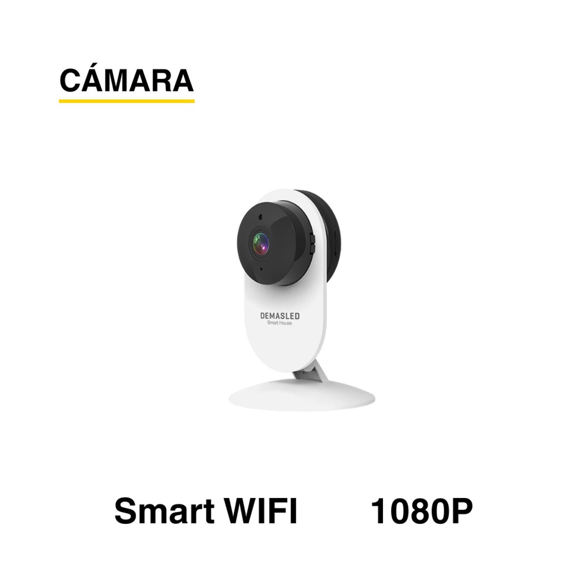 DEMASLED - Cámara De Seguridad Hd Interior Wifi Google Home Alexa Tuya