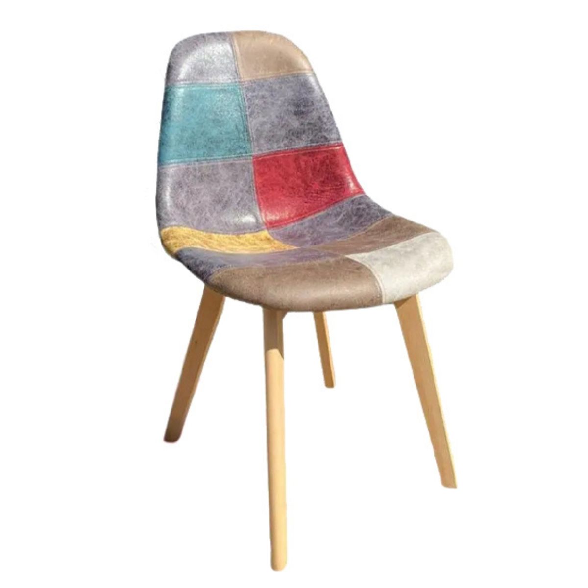 GENERICO - Pack de 4 Sillas Cuero Envejecido Cafe Cooper