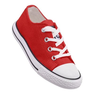 Imagen 2 del producto Zapatilla Infantil De lona Urbana Casual - Rojo - 7192