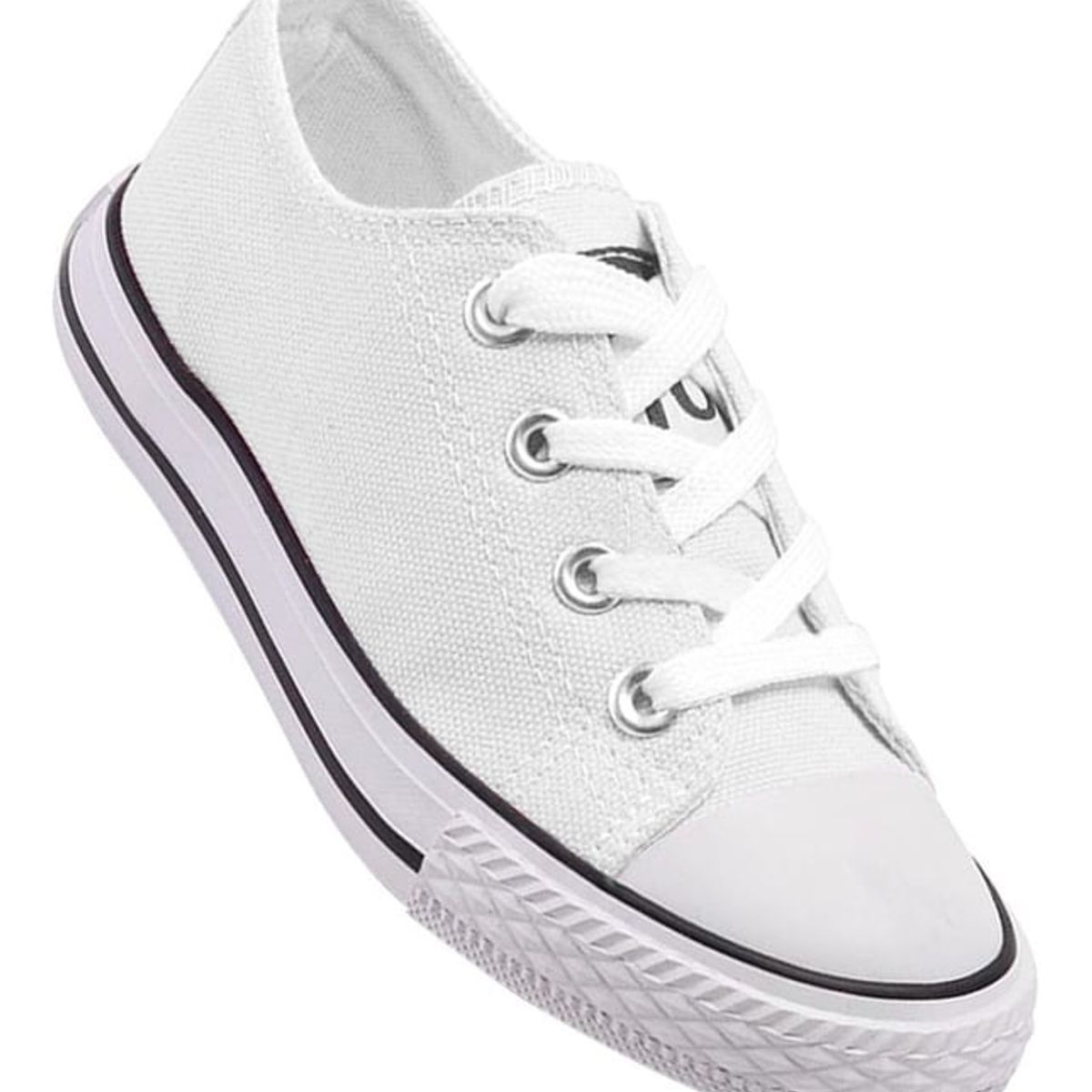 GENERICO - Zapatilla Infantil De lona Urbana Casual - Blanco - 7190