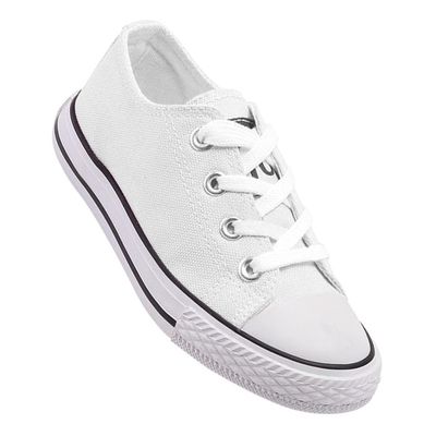 Imagen 2 del producto Zapatilla Infantil De lona Urbana Casual - Blanco - 7190