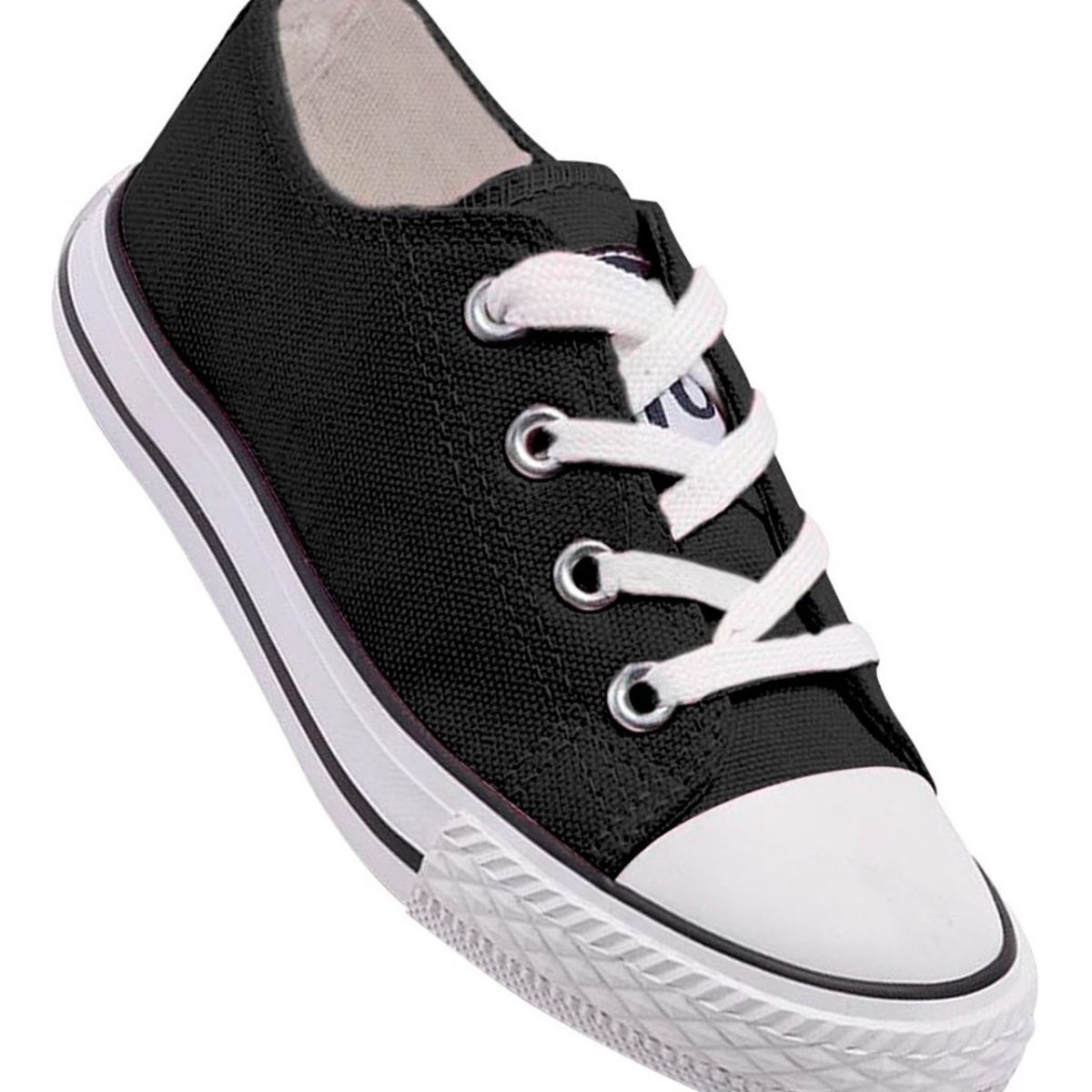 GENERICO - Zapatilla Infantil De lona Urbana Casual - Negro - 7191