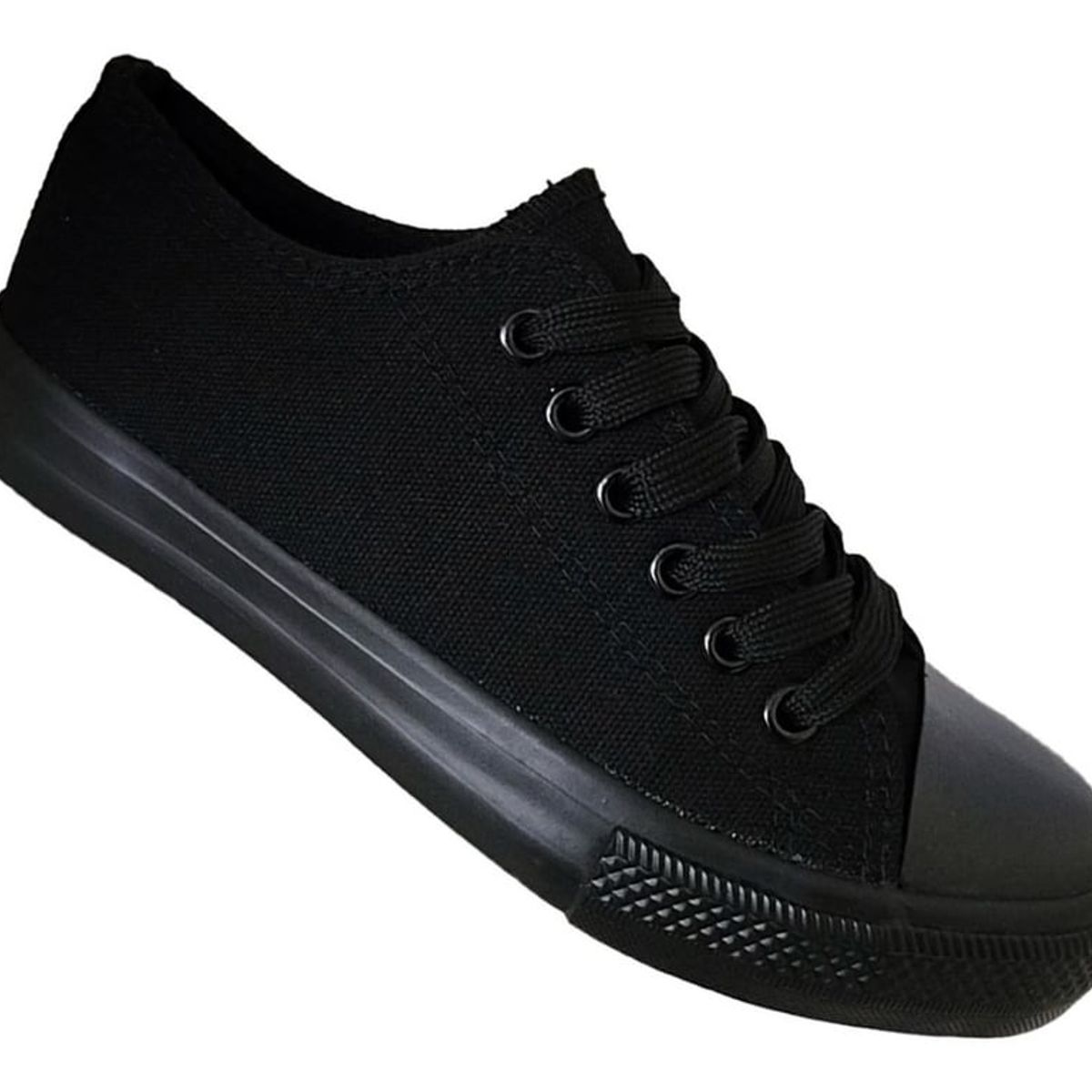 GENERICO - Zapatilla Infantil De lona Urbana Casual - Negro - 7196