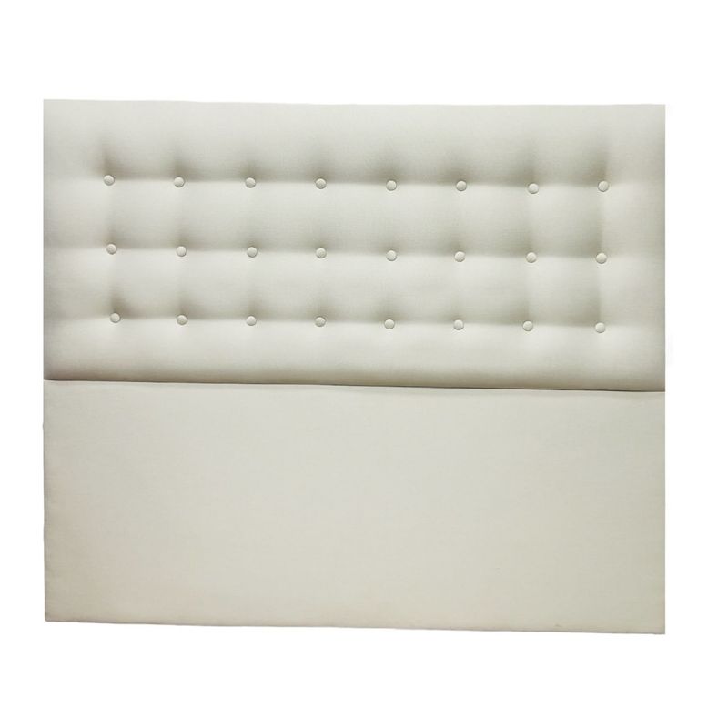 GENERICO - Respaldo para Cama 2 plazas Botones francia Lino Crudo