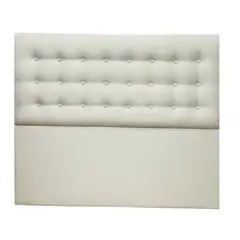 GENERICO - Respaldo para Cama 2 plazas Botones francia Lino Crudo