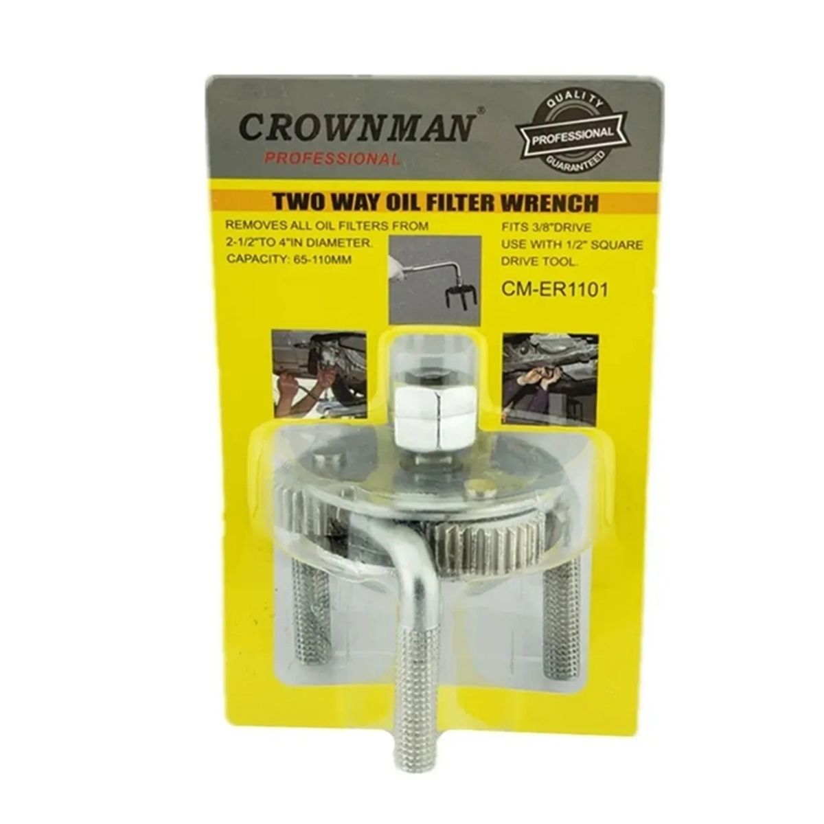 GENERICO - Llave Saca Filtro De Aceite Tipo Araña Universal Crownman