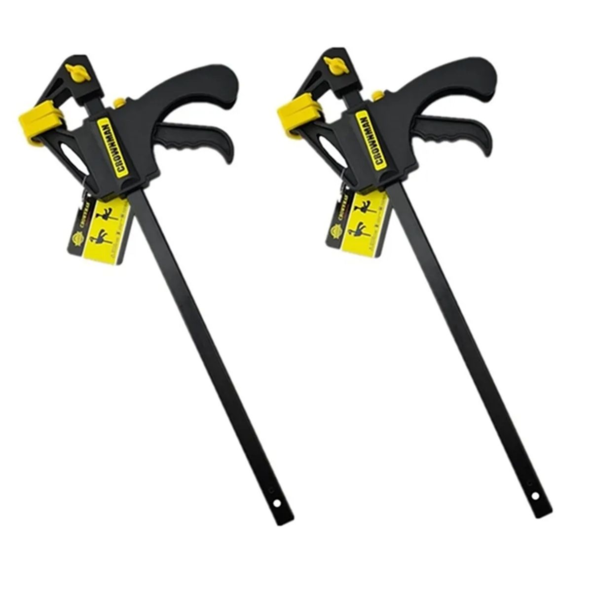 GENERICO - Pack 2 Prensa Rapida Madera Carpintero 8 Pulgadas Crownman