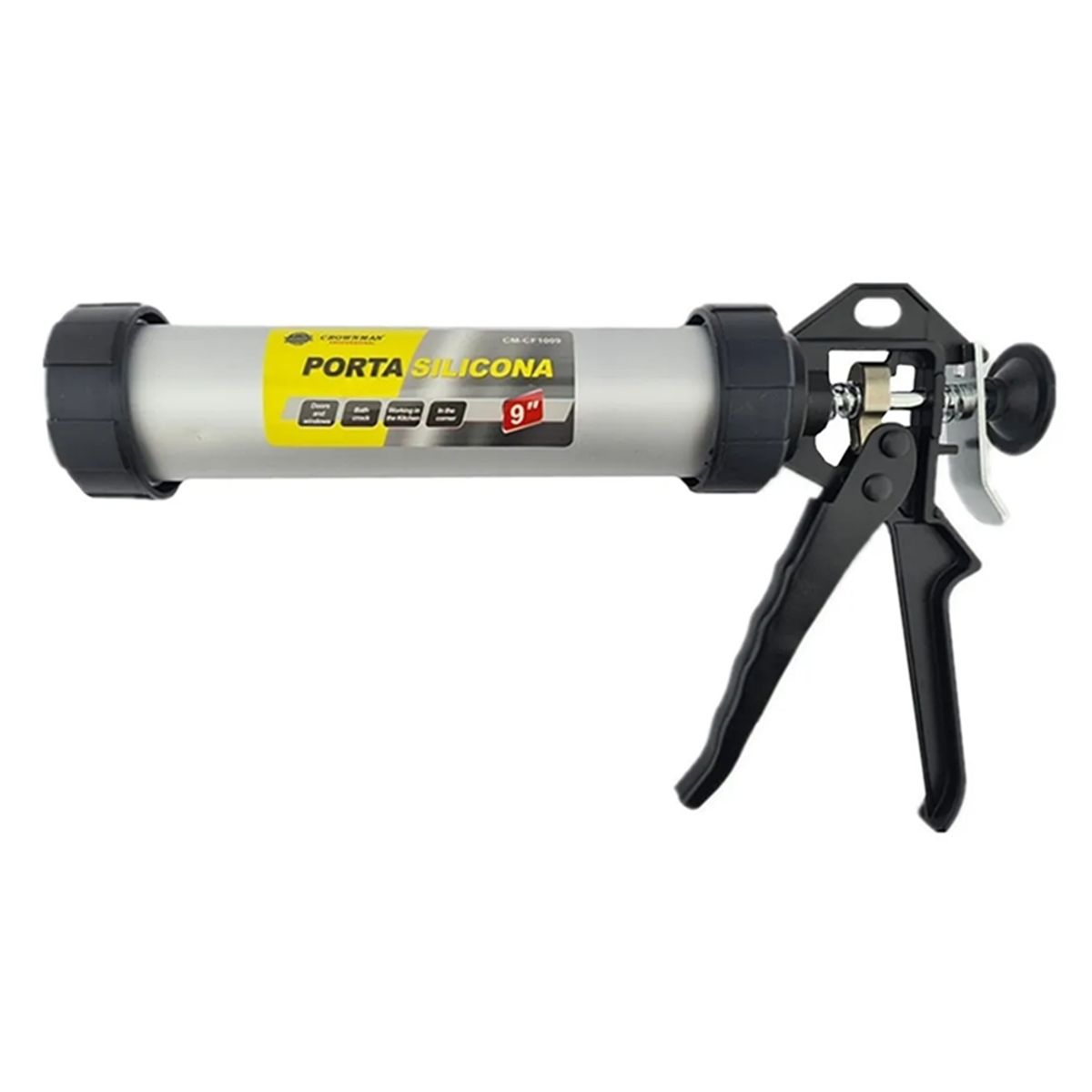 GENERICO - Pistola Calafatera Aluminio Para Pate Silicona 9 PuLG Crow