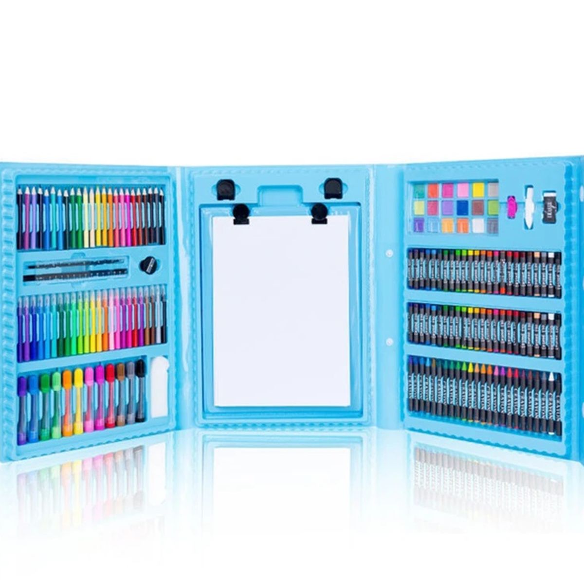 GENERICO - Maleta 208 Piezas De Arte Para Niños Kit Set De Dibujo azul