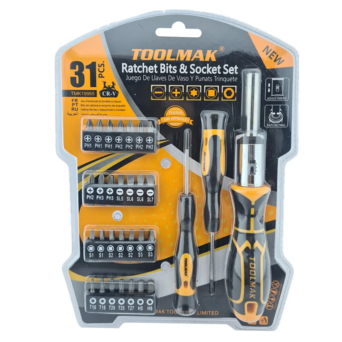 GENERICO - Juego Destornillador Con Ratchet Puntas Precisión 31 Pcs Tmk