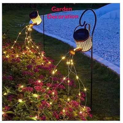 Imagen 2 del producto Pack x2 Regadera Cobre Hueca Luz Solar Jardín Led Luz Cálida