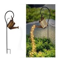 Regadera Cobre Hueca Luz Solar Jardín Led Luz Cálida