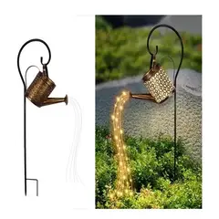 GENERICO - Regadera Cobre Hueca Luz Solar Jardín Led Luz Cálida