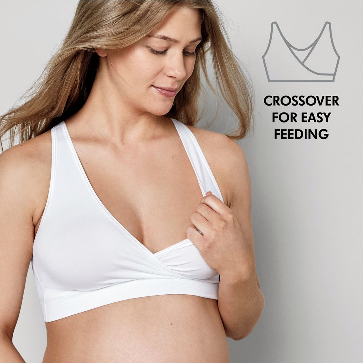 MEDELA - Sostén lactancia transpirable Keep Cool™ Sleep Blanco MEDELA