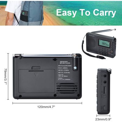 Imagen 2 del producto Radios Portátiles Digital Fm Am Bluetooth Onda Corta