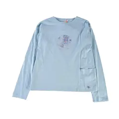 PILLIN - Polera Manga Larga Niña Verde - Celeste