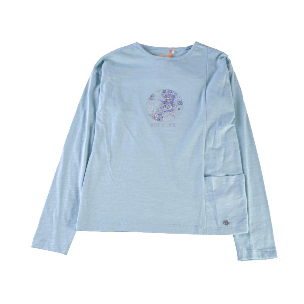 PILLIN - Polera Manga Larga Niña Verde Pillin - Celeste