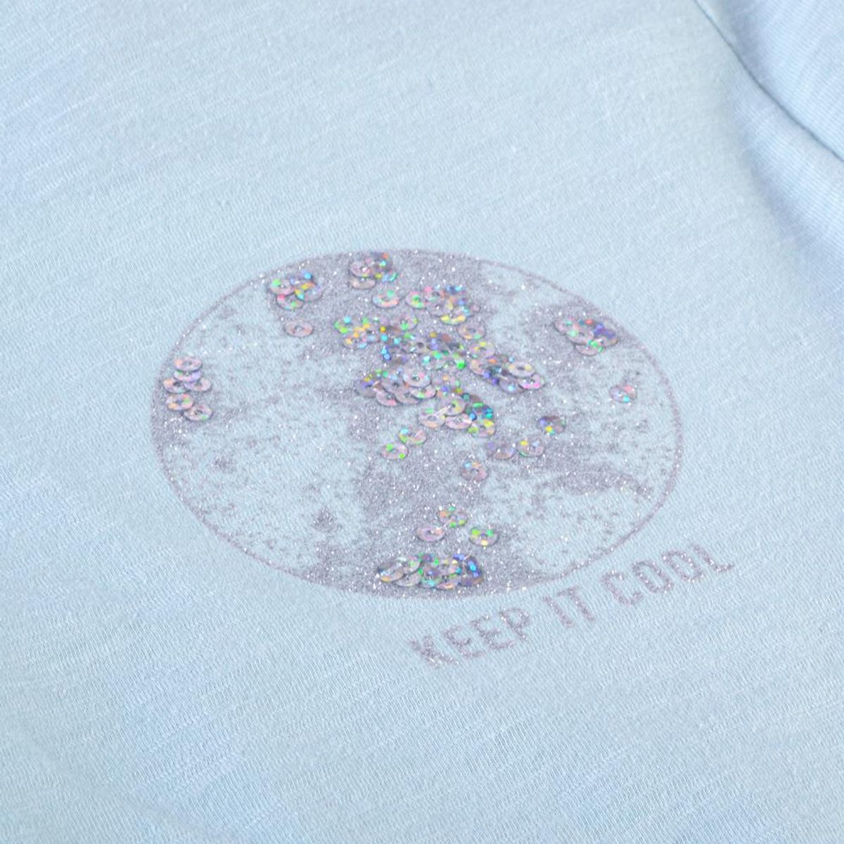 PILLIN - Polera Manga Larga Niña Verde Pillin - Celeste