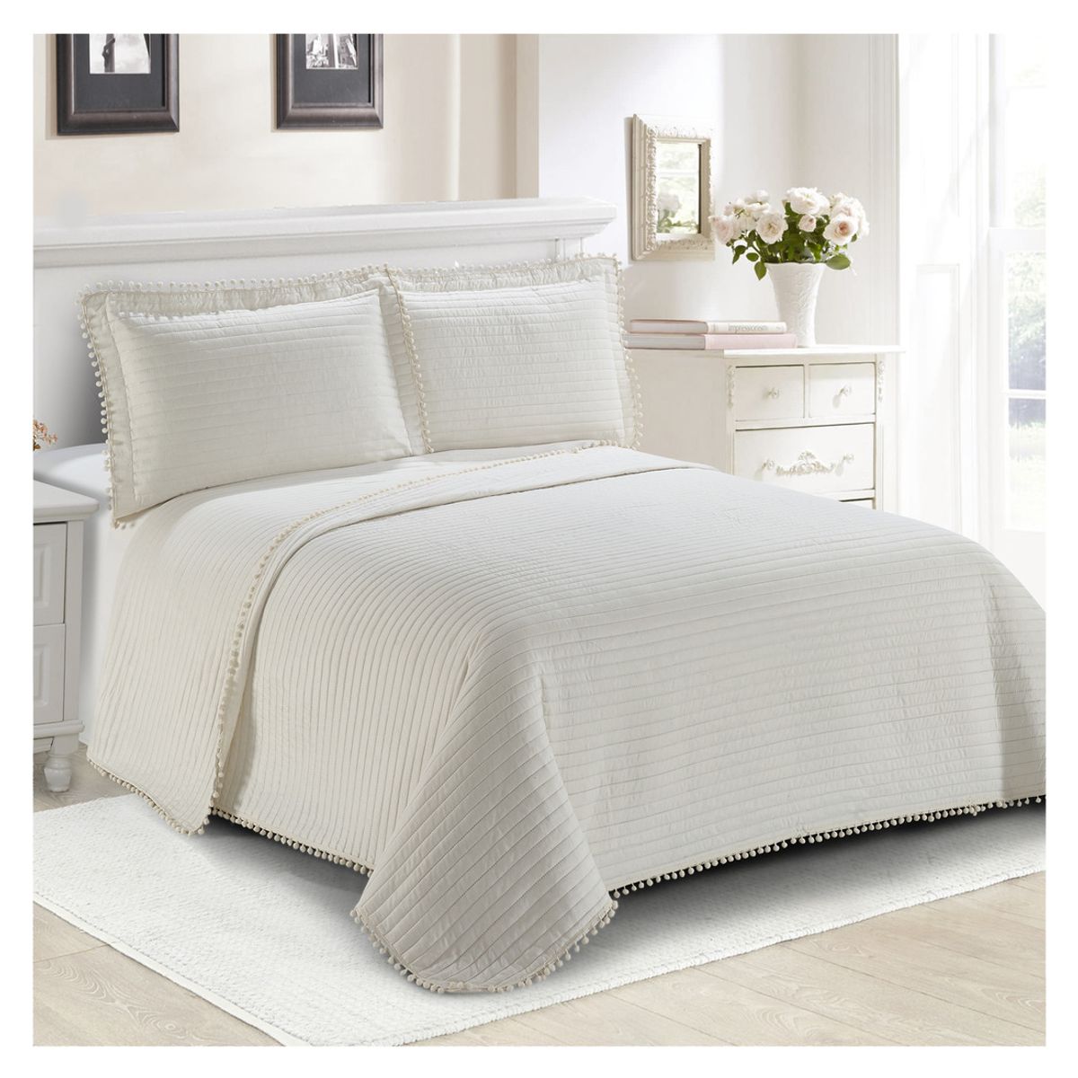 RODLER - Quilt Pomp 1,5 Plaza Marfil