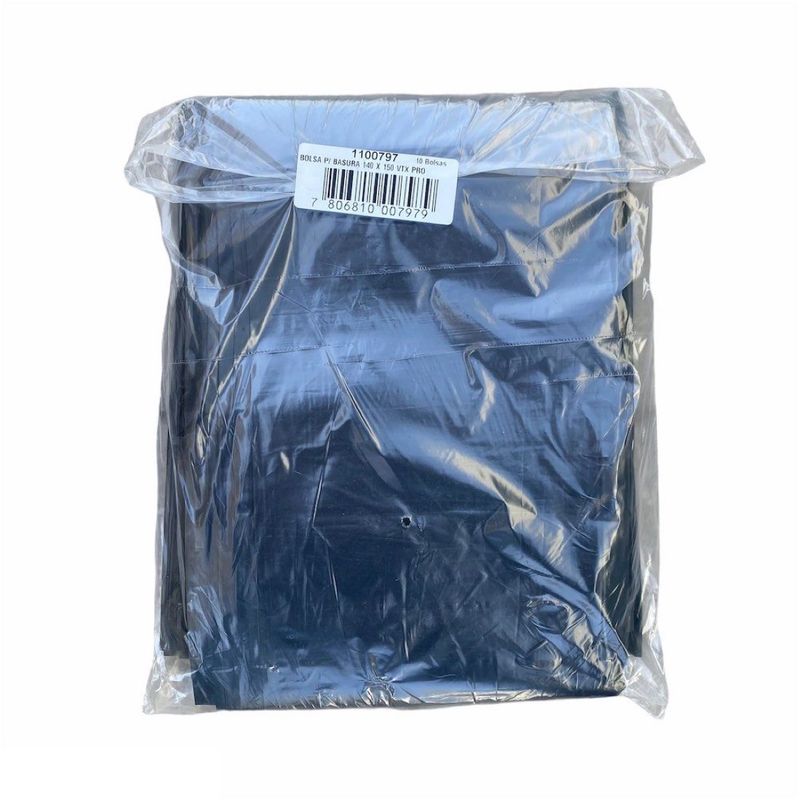 VIRUTEX - Bolsas de basura Carga Pesada Negra 140x150 10un Virutex Pro