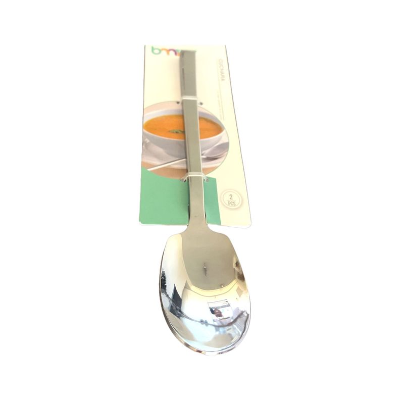 GENERICO - Cuchara Ensalada Sopa Cocina Pack X2 Unidades