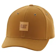 CAT - Jockey Unisex Leather Patch Cap Bronce