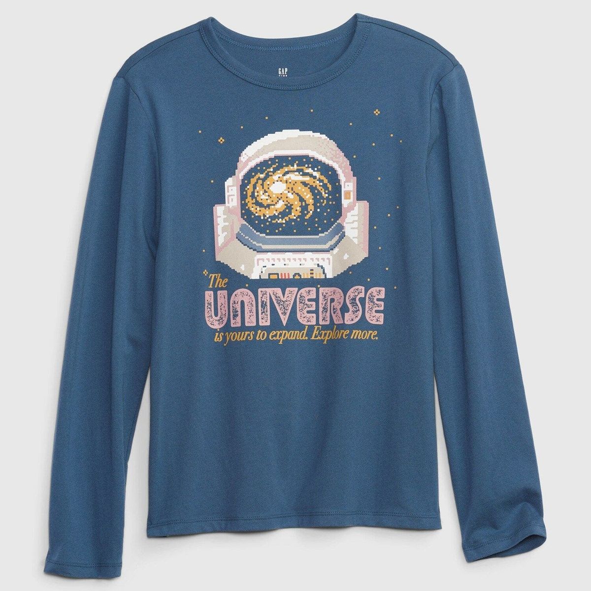 GAP - Polera Niño Gráfica Manga Larga Azul GAP