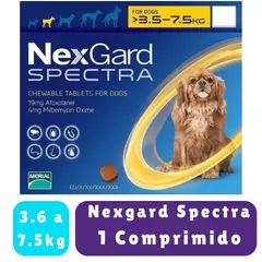 BOEHRINGER INGELHEIM - Nexgard SPECTRA® - Perros 3.6 a 7.5Kg (1 comprimido)