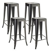 Pack 4 Pisos Metal Tolix Negro