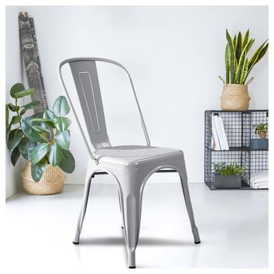 Imagen 2 del producto Pack 4 Sillas de Metal Tolix Gris