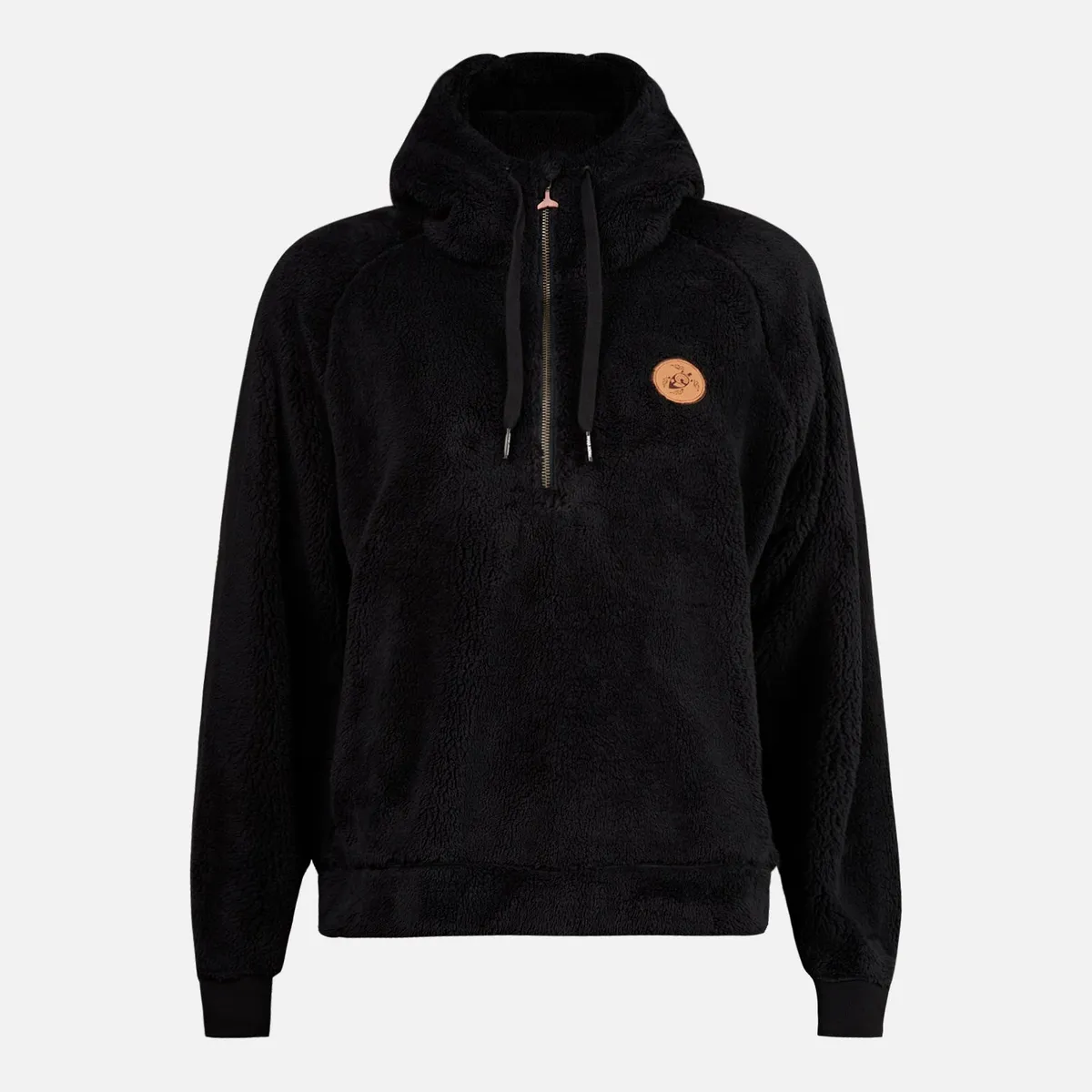 HAKA HONU - Poleron Mujer Cangur-oso Negro Haka Honu