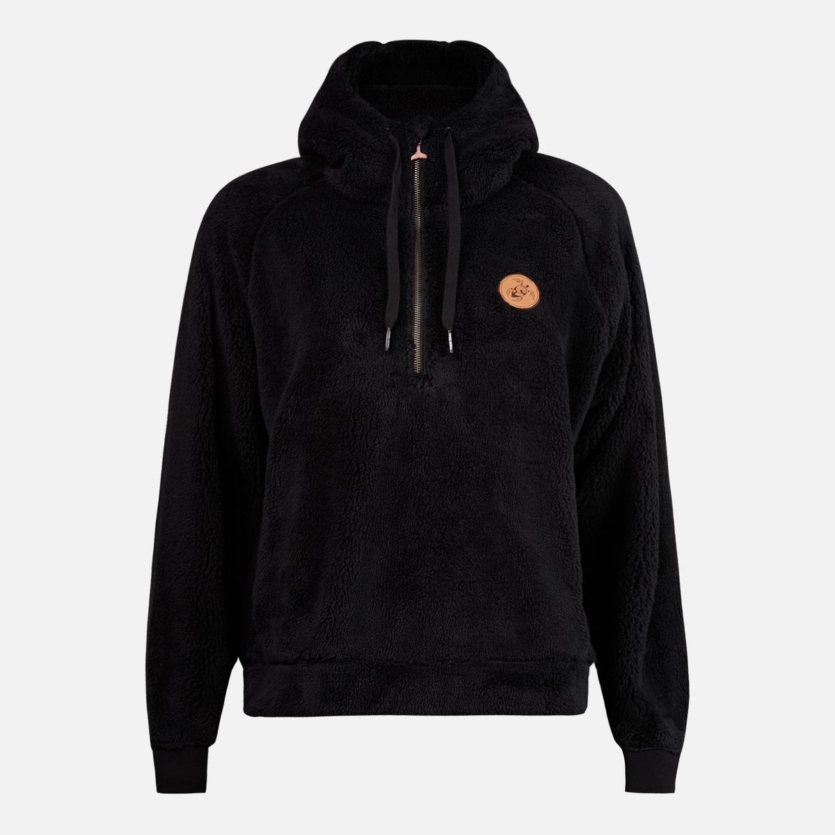 HAKA HONU - Poleron Mujer Cangur-oso Negro Haka Honu