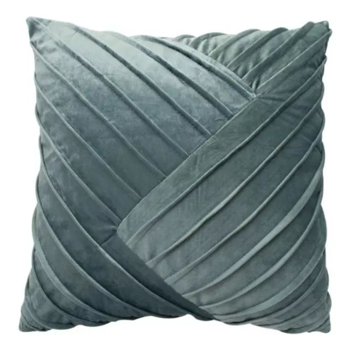 GENERICO - Cojin Velvet Color Tableado 45x45 Textura Terciopelo Menta - S4445GO