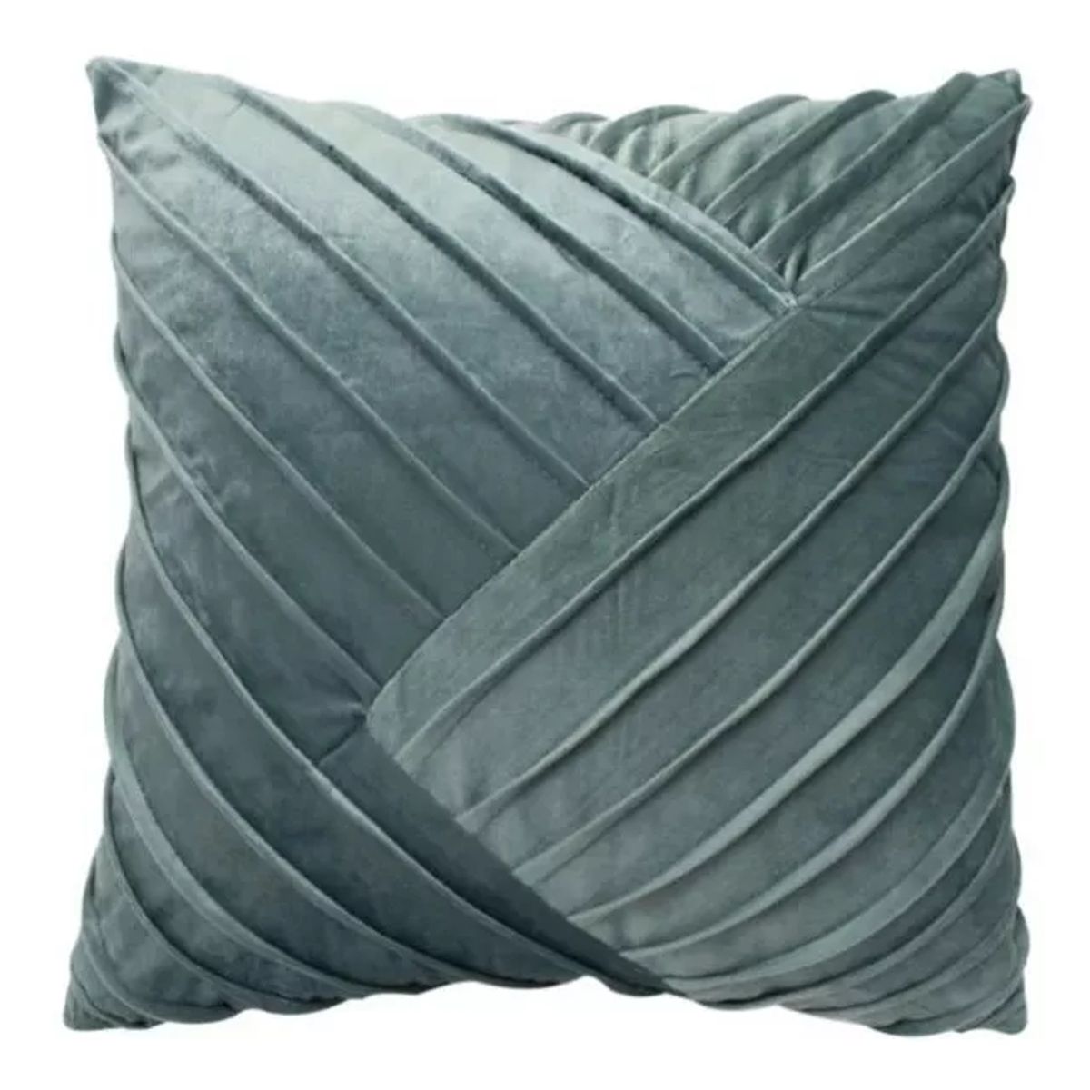GENERICO - Cojin Velvet Color Tableado 45x45 Textura Terciopelo Menta - S4445GO