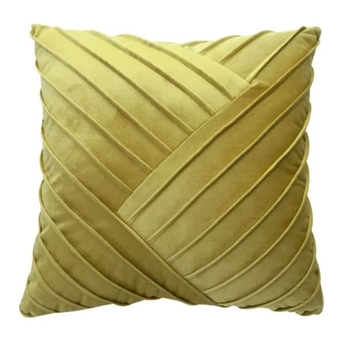 GENERICO - Cojin Velvet Color Tableado 45x45 Textura Terciopelo Dorado - S4445M