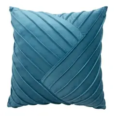 GENERICO - Cojin Velvet Color Tableado 45x45 Textura Terciopelo Turquesa - S4445T