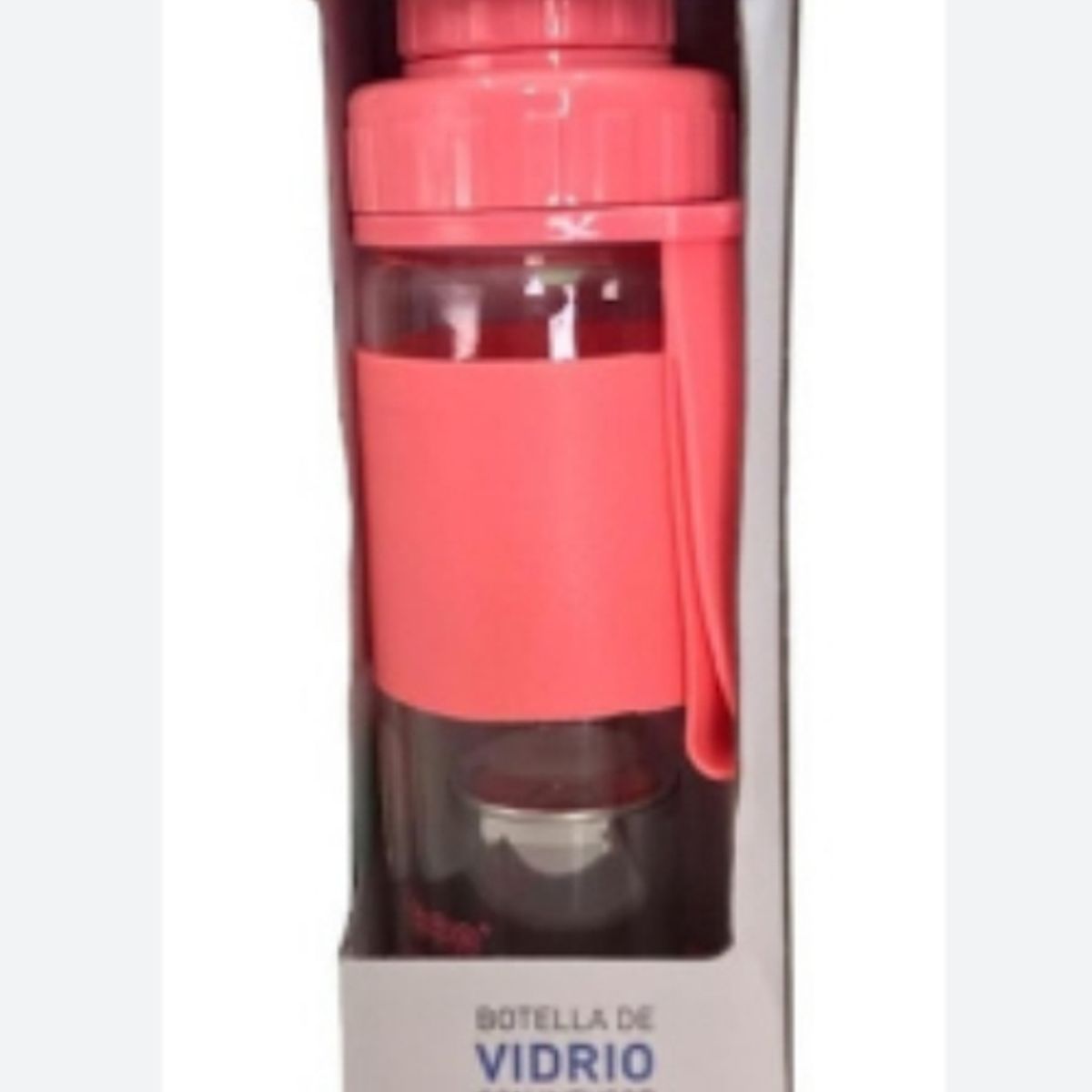 KEEP - BOTELLA VIDRIO CON INFUSOR KEEP ROSADO