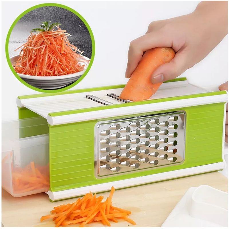 GENERICO - X2 Rallador De Verdura Cortador De Verduras Multifuncional 5 en 1