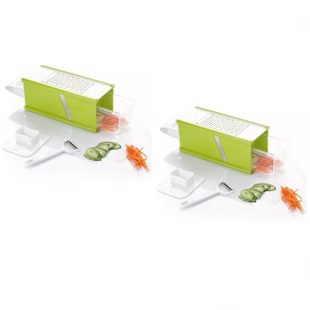 GENERICO - X2 Rallador De Verdura Cortador De Verduras Multifuncional 5 en 1