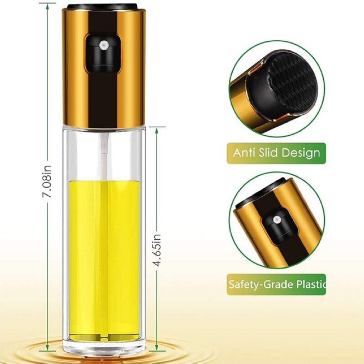 GENERICO - Dispensador aceitero de vidrio spray atomizador de aceite 100ml