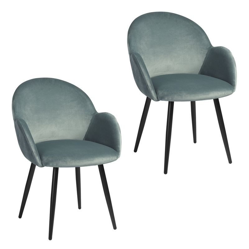 NOVAHUS - Pack 2 Sillas De Comedor Chiozza Sitial Terciopelo