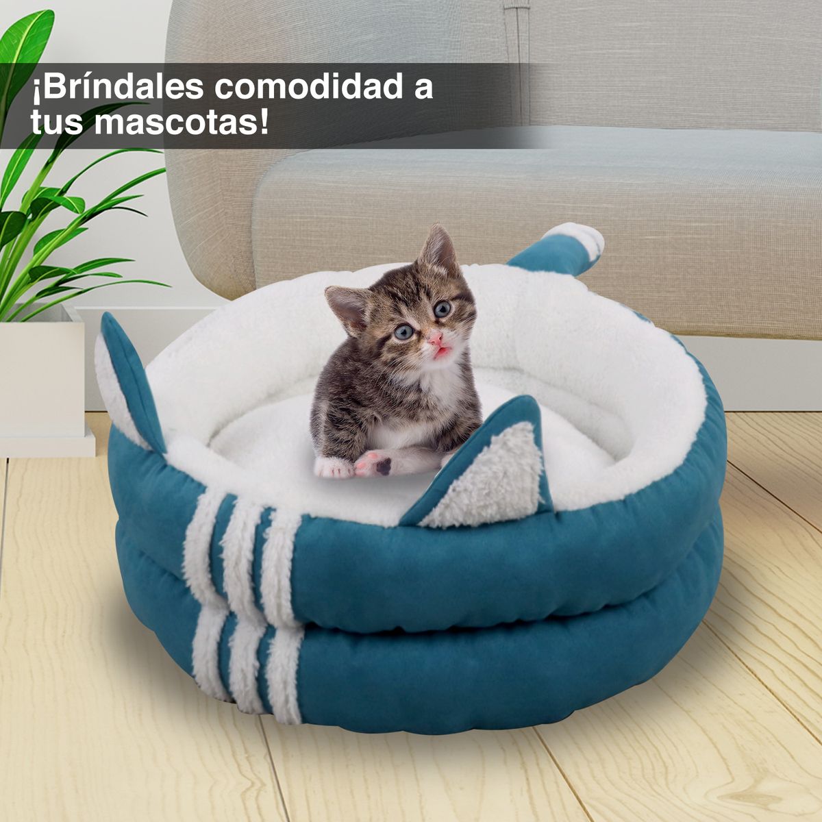 INSPIRACCI - CAMA MASCOTAS OREJAS 47CM - AZUL