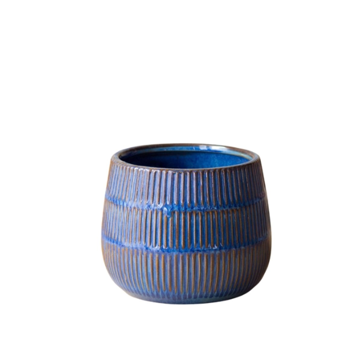 ARTE CULTIVOS - Macetero de Cerámica María Clara Dark Blue.