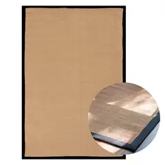 BAZHARS - Bajada de Cama Yute 080X120 cm Rectangular Bab Black