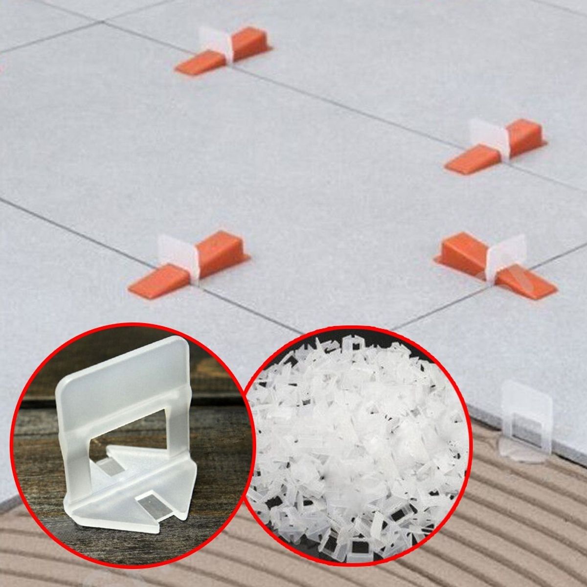 AIZO - 2mm 100 Clip Nivelador De Ceramica Porcelanato Separador