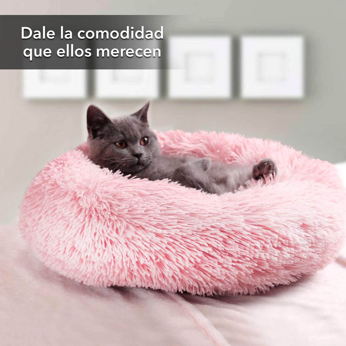 INSPIRACCI - CAMA MASCOTAS ANTIESTRES CIRCULAR FELPA S