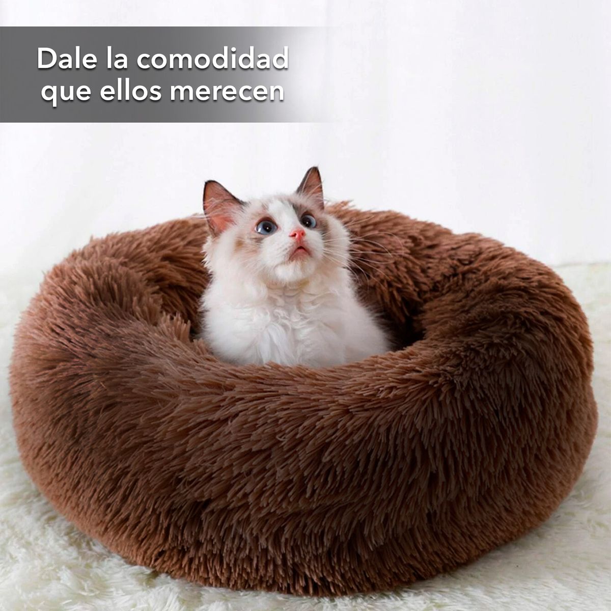 INSPIRACCI - CAMA MASCOTAS ANTIESTRES CIRCULAR FELPA S