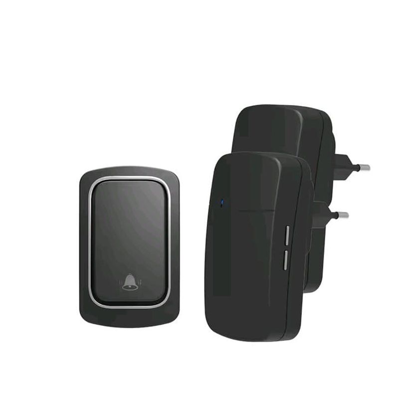 GENERICO - Timbre inalámbrico plug&play auto-energizado 1 exteriores, 2 interior