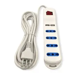 OEM - ALARGADOR ZAPATILLA 5 METROS CON 02 PUERTOS USB PARA CARGA
