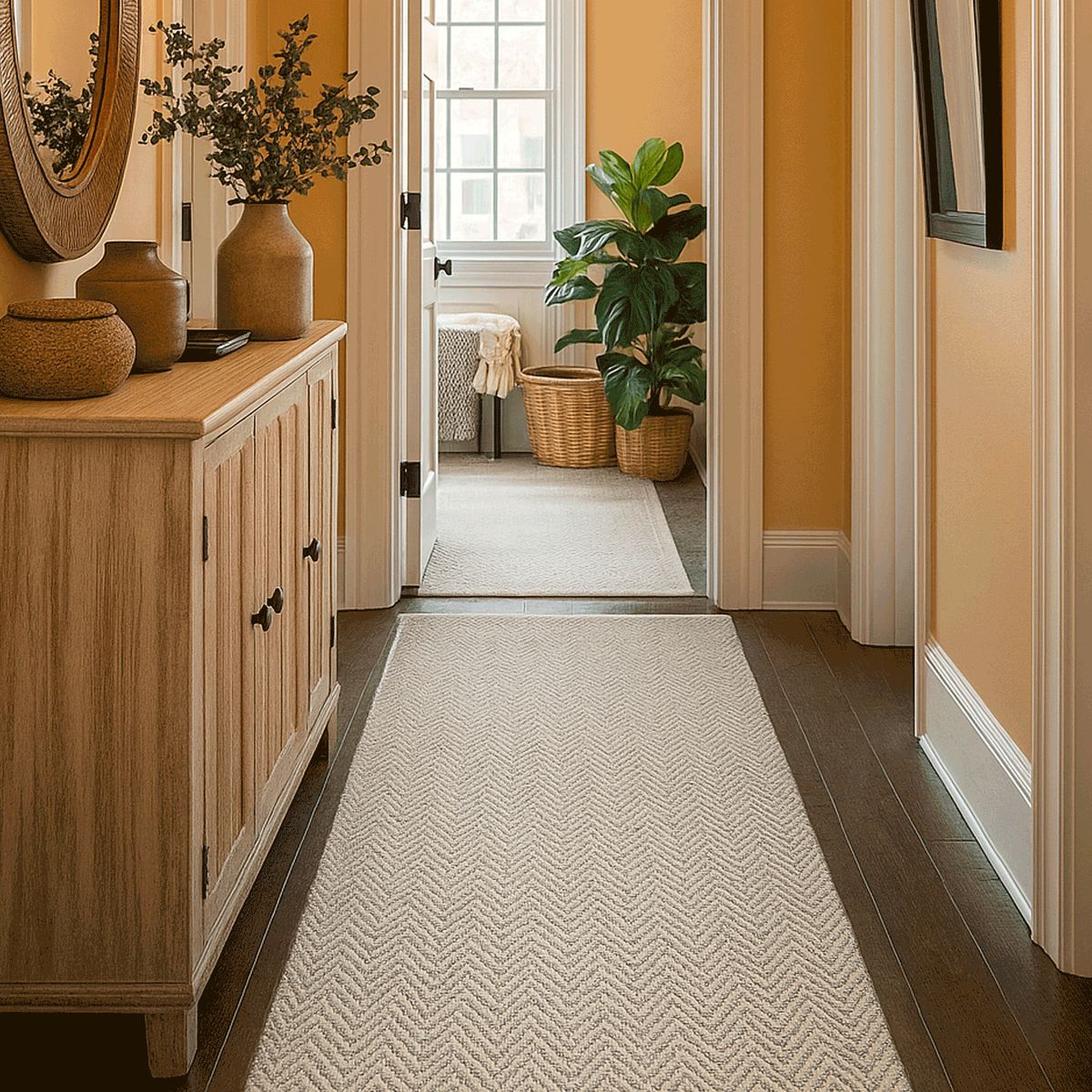 BAZHARS - Alfombra Pasillo 070X240 cm 100% PET Reciclado Gall 1698 Bazhars